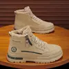 Zapatos de Hombre Invierno Terciopelo Botas de Caña Alta Zapatos de Trabajo para Hombre Antideslizantes Resistentes al Desgaste Engrosados Cálidos Zapatos de Algodón Zapatos de Protección Laboral para Hombre