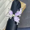 Anillo de Mariposa Morado Taro Esmalte Aceite Goteando Super Hada Dulce y Fresco Estilo Sexy Femenino Anillo Asimétrico Exagerado de Gama Alta