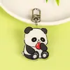 Chaveiro de Panda Fofo de Desenho Animado Chaveiro Comendo Bambu Pingente de Mochila de Estudante Enfeite Pendurado Decorativo DIY Acessório de Acrílico