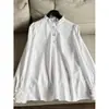 2026 Nova Blusa Camisa de Algodão Estilo Primavera com Renda Gola Alta Mangas Bufantes Retrô Atacado H01Bt25767