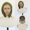 Peruca sintética curta e reta estilo bob com renda europeia e americana em estoque do fabricante