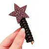 Goma para el Cabello de Niña con Pedrería Estrella de Celebridad de Internet Banda para el Cabello de Cable de Teléfono Cuerda para el Cabello que No Daña Accesorio para el Cabello de Estrella de Cinco Puntas para Niña Tocado para Niñas