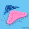Molde para hornear pasteles, molde de silicona con relieve, molde largo de rosa para decoración de pasteles, molde de corona flotante para fondant