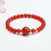 Pulsera de Ágata Roja Guan Yu Cuentas de Cristal de Calcedonia Joyería de Estilo Antiguo Transmisión en Vivo Venta Caliente Venta al por Mayor Dropshipping S4060402