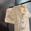 Fábrica de Origen Verano Nuevo Cárdigan Solapa Pijama de Niña Dulce Manga Corta Shorts Conjunto de Ropa para el Hogar de Mujer