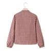 Ropa de Moda Europea y Americana Transfronteriza, Camisa Decorativa de Cuadros Pequeños en Capas de Venta Caliente en Aliexpress