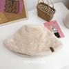 Sombrero de Pescador Estilo Japonés Retro Estampado de Leopardo para Mujer Coreano ins Popular en Internet Otoño e Invierno Cálido Grueso Felpa Sombrero de Olla Trendy