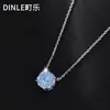 Collar de Plata de Ley S925 con Flor de Hielo Rosa de Zirconia Cortada, Colgante de Diamante Brillante de Lujo Ligero, Accesorio de Nicho de Diseñador para Mujeres
