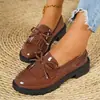 Mocasines de Tallas Grandes Transfronterizos para Mujer 2026 Otoño Nuevo Estilo Charol Lazo Suela Plana Zapatos Individuales Zapatos Casuales Mujer