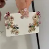 Pendientes de Borla con Pétalos de Perla y Diamante de Lujo Ligero y Exquisitos para Mujer, Elegantes y a la Moda, Pendientes de Gama Alta de Nicho, Pendientes Tendencia