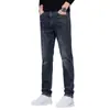 2026 Nuevos Pantalones Casuales de Negocios Rectos Simples de Lujo Ligero Versátiles de Mezclilla Elástica Ajustados para Hombre de Primavera y Otoño