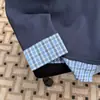 Sudadera a Cuadros Falsa de Dos Piezas con Cuello Polo para Hombre, Trendy Jersey de Manga Larga sin Capucha