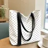 Dulce bolso de mano con temática de estrellas, bolso de dibujos animados elegante de alta apariencia para mujer, bolso de lona versátil con abertura superior para ir al trabajo