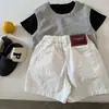 Pantalones Cortos de Mezclilla para Niños, Estilo Coreano, Nuevo Modelo Verano 2026, Pantalones de Cinco Puntos con Costuras Expuestas para Bebés, Shorts de Bebé de Moda, Estilo Delgado para Niñas