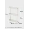 Prateleira de Armazenamento para Porta de Banheiro, Armazenamento Multicamadas de Chão para Espaço Vazio do Vaso Sanitário, Armário Lateral Fino para Entrada de Banheiro, Carrinho Pequeno Ultrafino