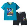 Ropa Infantil de Rainbow Friends para Niños y Niñas Traje de Verano Algodón Puro para Niños Verano Nuevo Camiseta de Manga Corta Shorts Conjunto de Dos Piezas