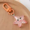 Acessórios de Resina Série Oceano Brilhante Desenho Animado Pingente Transparente Sereia Caranguejo Golfinho Estrela do Mar Chaveiro Bolsa