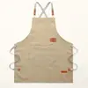 Delantales de Lona Impermeables Personalizados para Comercio Exterior, Uso Comercial, Promoción de Hoteles, Cocina, Uso Doméstico, Delantales Duraderos, Venta al por Mayor de Fábrica