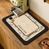 Tapete de lujo ligero transfronterizo engrosado para cafetera, absorbente para encimera de cocina doméstica, de secado rápido y drenante, tapete de piso de alta calidad