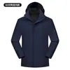 Colección de otoño e invierno: conjunto de ropa de trabajo para exteriores de dos piezas con bolsillos tridimensionales curvos en los brazos, personalizable con un logotipo; chaqueta para deportes al aire libre y montañismo