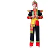 Traje de performance Miao manga longa adulto masculino Guizhou traje de dança minoritário Zhuang palco Hulusi traje de performance