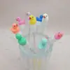 Novo Produto Novo Pincel de Cílios de Pato de Desenho Animado com Tubo Tubo Transparente Reutilizável Pincel Descartável Estilo Gelatina