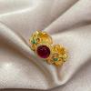 Anillo de esmeril estilo palacio chino, estilo nacional, con esmalte cloisonné y flor en forma de ventana, para mujer.