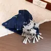 Presilha de cabelo com laço estampado em acrílico, luxo leve e alta moda, pinça de garra estilo étnico, design único, acessório de cabelo de nicho para mulheres