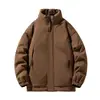 Jaqueta Masculina de Algodão 2026 Inverno Novo Estilo Masculino Aconchegante Quente Solta Tamanho Grande Casual Capuz Removível Casaco Masculino de Algodão