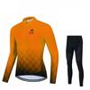 Nova camisa de ciclismo 2023 manga longa com fleece, traje de ciclismo fino, equipamento para ciclismo de estrada e mountain bike
