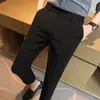 Nuevos pantalones de traje para hombre de estilo de comercio exterior, japoneses y coreanos de alta gama, modernos, formales de negocios, corte slim, cónicos, fluidos, cropped