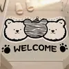 Felpudo de entrada con bonito dibujo animado para casa, con aro de seda, resistente a la suciedad, antideslizante, de PVC