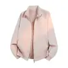 Cross2026 Outono Inverno Novo Jaqueta de Couro PU Gola Alta Retrô Americana Moda Jovem Casual Cardigan Peça de Roupa Externa