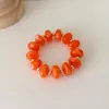 Pulsera elástica de cuentas planas estilo vintage europeo y americano para mujer, pulsera de resina superventas transfronteriza, joyas y accesorios para la mano