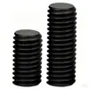 Tornillo prisionero ranurado de nylon PA66 negro con extremo plano, tornillo de máquina, tornillo de fijación M3M4M5M6