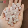 [Ágata Sem Furos] Contas de Buda Contas Soltas Cristal de Ágata Contas Redondas Vermelho Amarelo Branco Verde Fábrica Estoque Pronto Contas Redondas Sem Furo