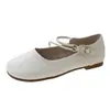 Zapatos Mary Jane de tacón bajo para mujer, nueva colección primavera/verano 2026, zapatos de cuero estilo francés con suela blanda y tacón grueso, perfectos con vestidos, hermosos zapatos de vestir para mujer