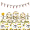 Traje de vajilla para fiesta de excavadoras transfronterizas plato de papel para fiesta de excavadoras mantel decoraciones de fiesta de cumpleaños de camiones de construcción
