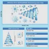 Papá Noel Vacaciones Bola de Cristal Vidrio Electrostático Ventana Decoración Pegatina Luna Pingüino Reno Muñeco de Nieve Azul