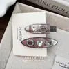Pinza de Pato de Aleación Ovalada a Cuadros con Pedrería en Forma de Corazón de Lujo Ligero Coreano Exquisito Versátil Pasador para Flequillo Dulce Fresco Accesorio para el Cabello