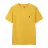 Camiseta Polo de Verano para Hombre, Cuello Redondo, Ajustada, Manga Corta, Color Sólido Versátil, Bordado de Logo de Caballo Polo, Simple y Casual