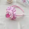 Grampo de Cabelo/Tiara Criativa de Bolo de Morango e Cereja, Chapéu de Aniversário de Renda Fofo para Crianças, Acessórios de Cabelo, Festa Doce, Especial para Mulheres