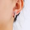 Pendientes de joyería de nicho con incrustaciones de cobre y circonitas de alto temperamento, con forma de copo de nieve en forma de corazón, accesorios de traje, nuevos pendientes de moda