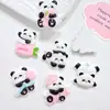 Acessórios de Resina de Panda Rosa Fofo de Desenho Animado Materiais Manuais DIY Capa de Celular Chaveiro Flor para Sapato Joia Atacado