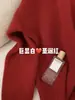 Suéter vintage de alta gama de piel de mapache rojo para mujer, otoño/invierno, estilo casual, perfecto para el año zodiacal y Año Nuevo