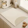 Esterilla Drenante de Tierra de Diatomeas Estilo Coreano Transfronteriza, Salvamanteles Absorbente para Cocina, Esterilla Secadora de Vasos y Tazas para Barra de Bar, Esterilla Aislante de Calor sin Lavado