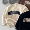 Sudadera de Moda para Bebé Top de Otoño Camiseta Elegante Camisa Base Engrosada de Invierno con Estampado para Niños