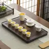 Bandeja pequeña para té casera con drenaje y almacenamiento de agua, nuevo modelo 2026, bandeja para juego de té Kung Fu, mar de té de bambú, bandeja de preparación en seco, lujo ligero