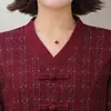 Elegante vestido para mamá, corte holgado, longitud media, nueva colección primavera/otoño, diseño de dos piezas simulado, manga larga, adecuado para mujeres de mediana edad y mayores, tela gruesa