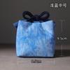 Série Tingimento Tie-Dye Espessada Erya Bolsa de Viagem para Armazenamento de Tecido para Bule, Xícara de Compartilhamento, Xícara de Chá, Bolsa de Pano, Tapete de Chá, Conjunto de Chá, Portátil
